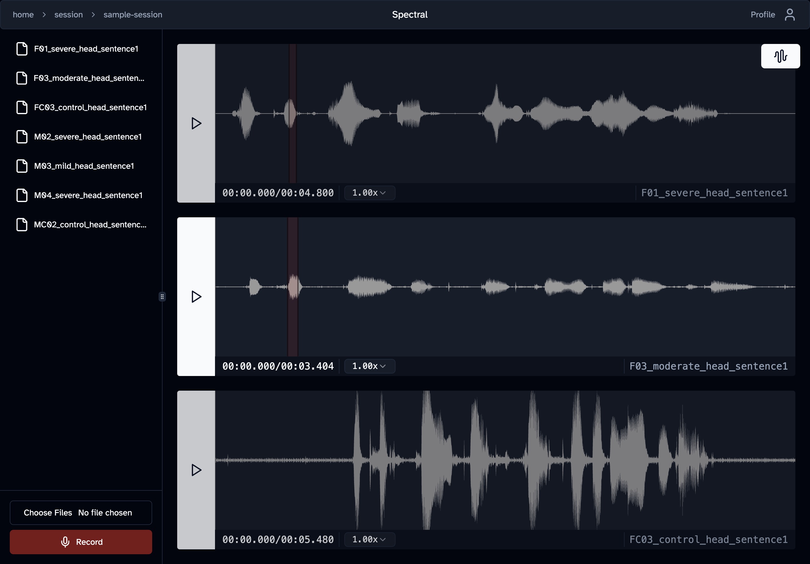 Waveform mode of Spectral